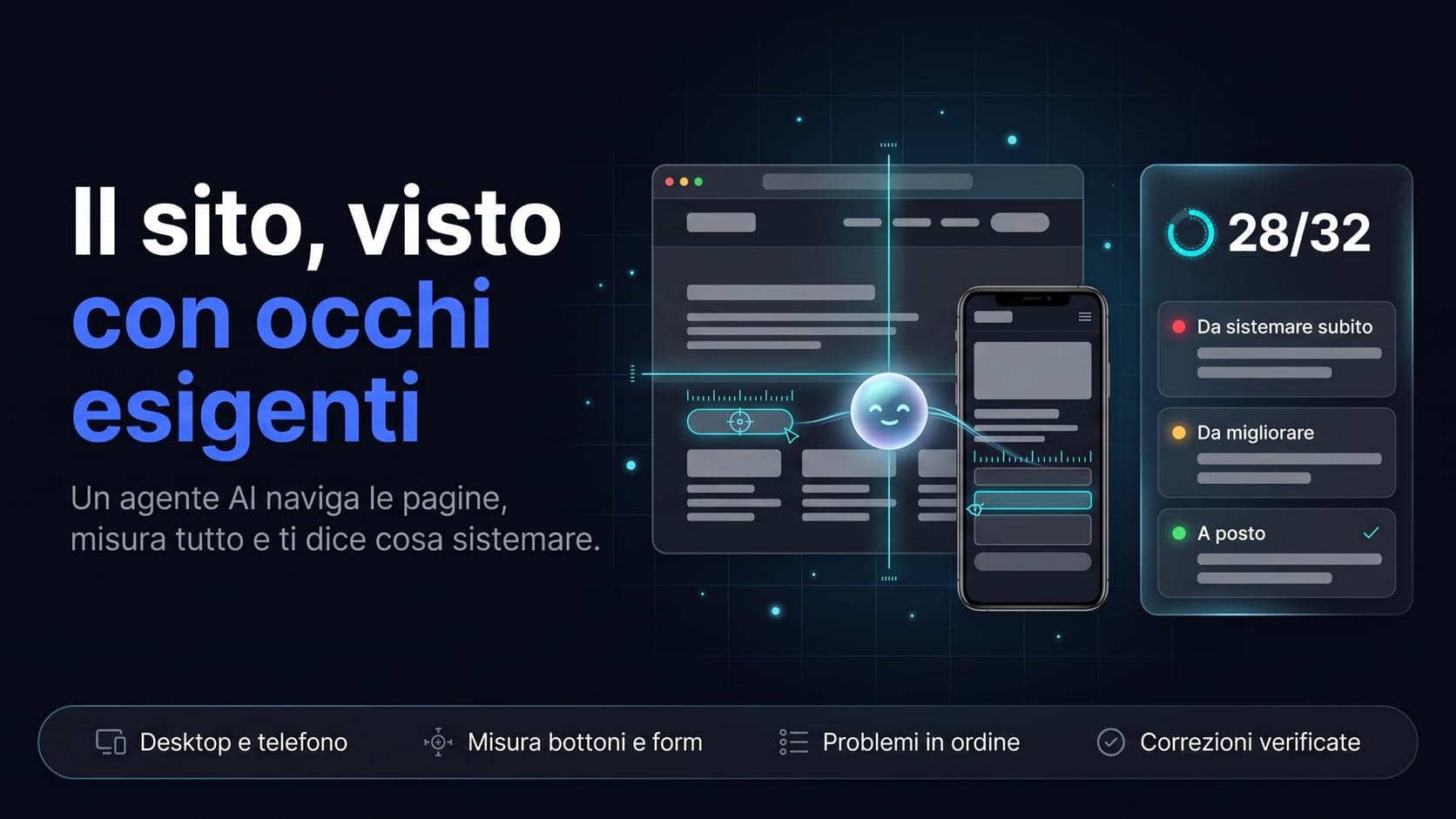 L'agente che fa le pulci ai siti web. L'ho usato anche sul mio.